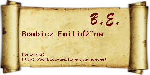 Bombicz Emiliána névjegykártya